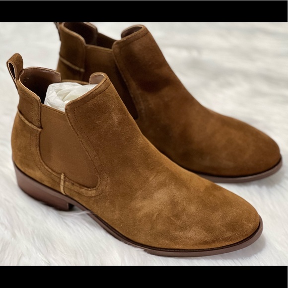 New Steve Madden Dabble Chelsea Booties Cognac - Picture 7 of 12